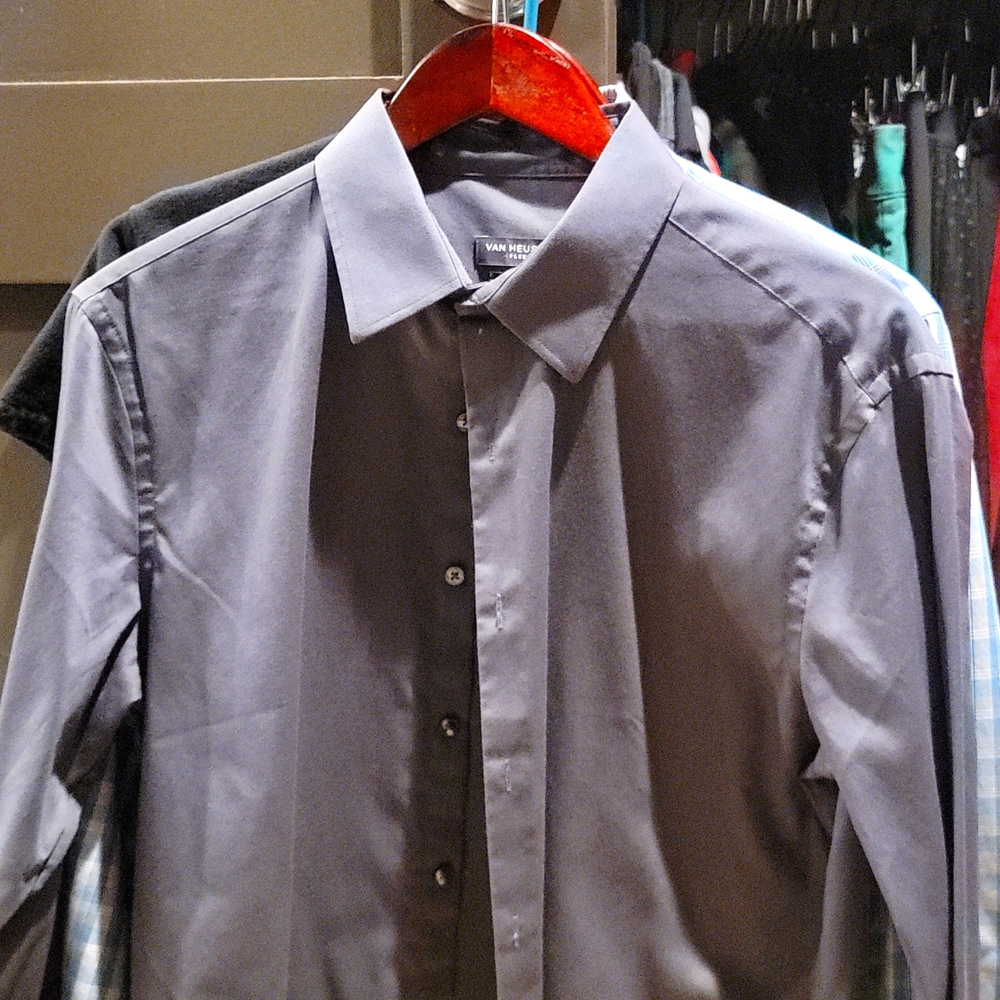 Van Heusen 15.5 32/33 flex shirt extra slim dress shirt